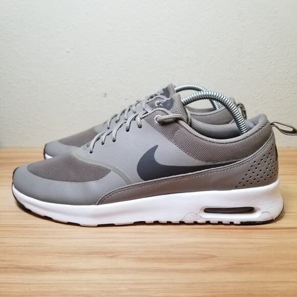 Nike Women's Size 11 Air Max Thea Sneakers Dark Storm Beige Gray Athletic Shoe - Picture 1 of 10
